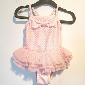 Little Me-Baby Girl Pink Sequin Bow Tutu Suit-18M